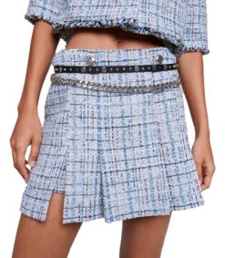 Maje Falda Corta De Silueta Recta Con Jaspeado Mujer -GlamModa Ventas 43290126 x4