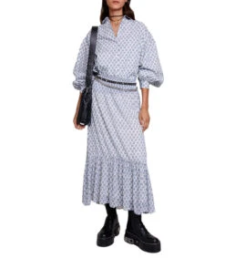 Maje Falda Maxi De Corte Recto Con Monogram Mujer -GlamModa Ventas 43290160 x3