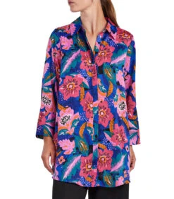 Y.A.S Camisa Floral De Manga 7,8 Mujer
