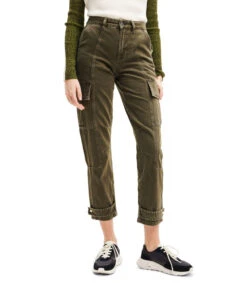 Desigual Jeans Tipo Cargo Riga De Corte Recto Mujer