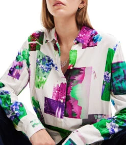 Desigual Camisa Estampada Manga Larga Trieste Mujer -GlamModa Ventas 43294560 x4