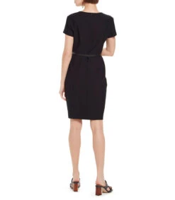 Vestido Negro Entallado Escote Cuadrado Mujer -GlamModa Ventas 43296630 x2