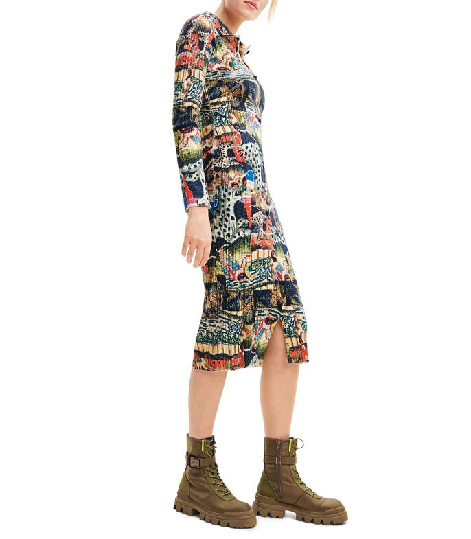 Desigual Vestido Midi De Manga Larga Con Tapestry M. Christian Lacroix Mujer 5 Desigual Vestido Midi De Manga Larga Con Tapestry M. Christian Lacroix Mujer - Imagen 3