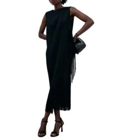 ADOLFO DOMINGUEZ Vestido Largo Sin Mangas A Rayas Mujer