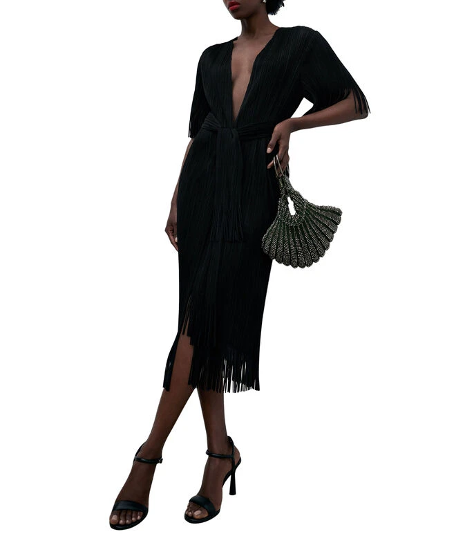 ADOLFO DOMINGUEZ Vestido Largo Manga Corta A Rayas Mujer 3 ADOLFO DOMINGUEZ Vestido Largo Manga Corta A Rayas Mujer