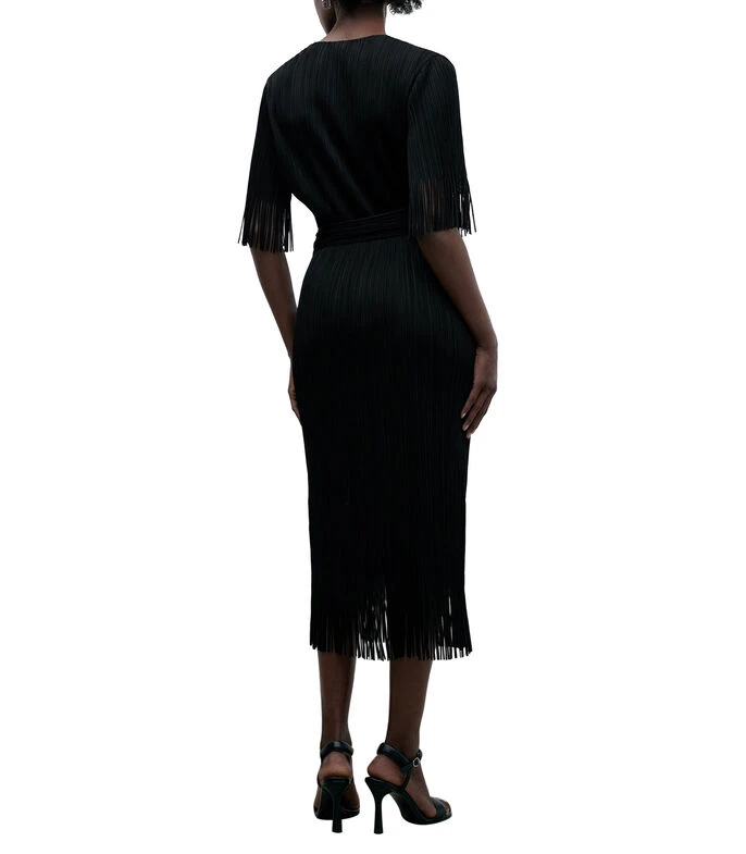 ADOLFO DOMINGUEZ Vestido Largo Manga Corta A Rayas Mujer 4 ADOLFO DOMINGUEZ Vestido Largo Manga Corta A Rayas Mujer - Imagen 2