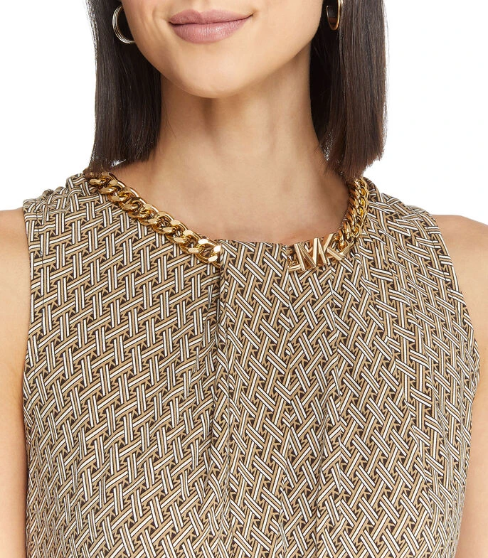 Michael Kors Vestido Midi Monogram Mujer 6 Michael Kors Vestido Midi Monogram Mujer - Imagen 4