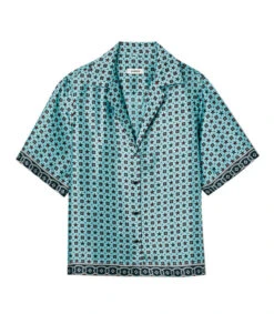 Sandro Camisa Estampada Manga Corta Mujer -GlamModa Ventas 43312381 x6