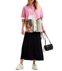 Desigual Camisa Con Estampado De Manga Larga Mujer -GlamModa Ventas 43317452 x3