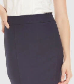 Falda Confort Azul Marino Silueta Lápiz Mujer -GlamModa Ventas 43319126 x4