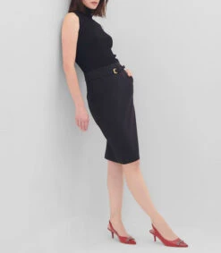 Falda Silueta Lápiz Con Cinturón Mujer -GlamModa Ventas 43319138 x2