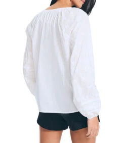 Nautica Camisa Con Bordados A Tono De Manga Larga Mujer -GlamModa Ventas 43321475 x2