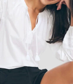 Nautica Camisa Con Bordados A Tono De Manga Larga Mujer -GlamModa Ventas 43321475 x4