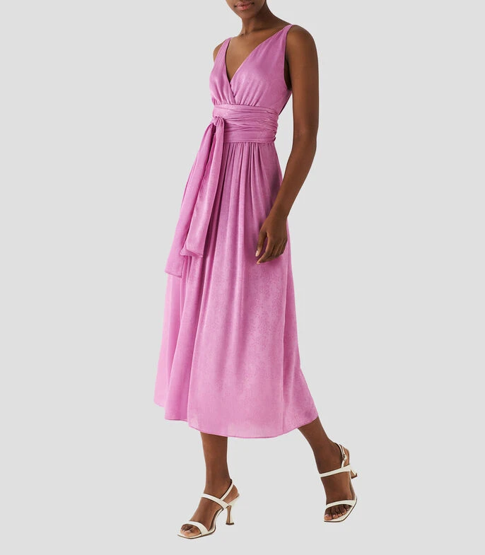 Vestido Maxi Con Flores A Tono Mujer 3 Vestido Maxi Con Flores A Tono Mujer