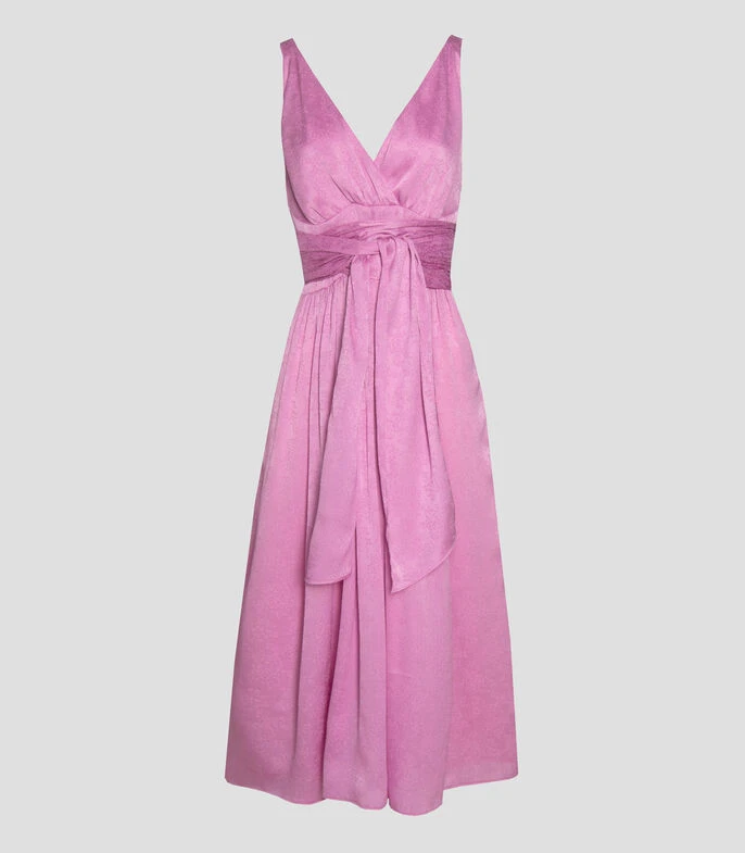 Vestido Maxi Con Flores A Tono Mujer 7 Vestido Maxi Con Flores A Tono Mujer - Imagen 5