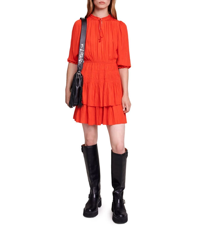 Maje Vestido Mini Con Manga 3,4 Radji Mujer 3 Maje Vestido Mini Con Manga 3,4 Radji Mujer