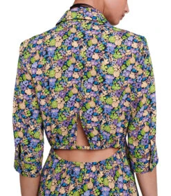 Maje Vestido Midi Manga 3,4 Con Estampado Floreado Mujer -GlamModa Ventas 43323381 x4