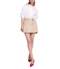 Maje Falda Corta Recta Lisa Mujer -GlamModa Ventas 43323461 x3