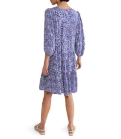 Vestido Mini Manga 3,4 Abstracto Alicia Mujer -GlamModa Ventas 43340928 x2