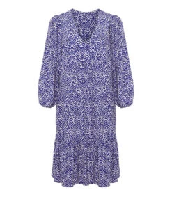 Vestido Mini Manga 3,4 Abstracto Alicia Mujer -GlamModa Ventas 43340928 x5