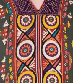 Vestido Midi De Manga Larga Y Mix De Estampados Mujer -GlamModa Ventas 43343023 x5