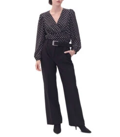 Pantalón Recto Fluido Con Cinturón Mujer 7 Pantalón Recto Fluido Con Cinturón Mujer -GlamModa Ventas 43353991 x3