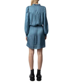Zadig & Voltaire Vestido Mini De Manga Larga Satinado Remember Mujer -GlamModa Ventas 43362267 x2