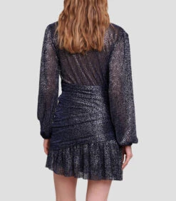 Maje Vestido Mini De Manga Larga Drapeado Mujer 10 Maje Vestido Mini De Manga Larga Drapeado Mujer -GlamModa Ventas 43366439 x3