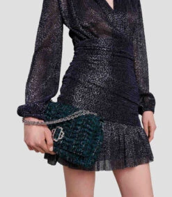 Maje Vestido Mini De Manga Larga Drapeado Mujer 13 Maje Vestido Mini De Manga Larga Drapeado Mujer -GlamModa Ventas 43366439 x6