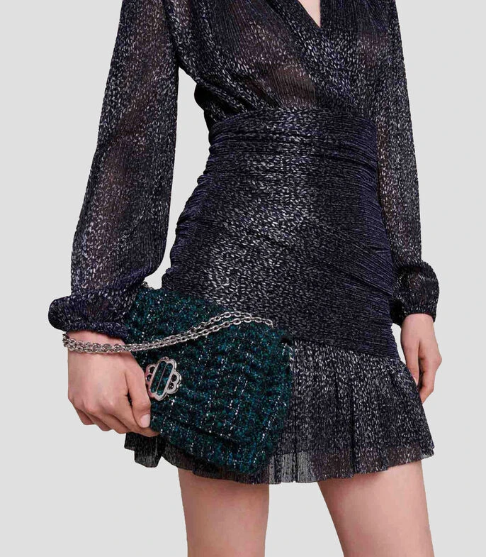 Maje Vestido Mini De Manga Larga Drapeado Mujer 8 Maje Vestido Mini De Manga Larga Drapeado Mujer - Imagen 6