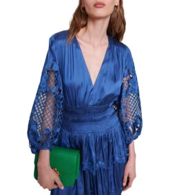 Maje Vestido Mini Con Plisados Mujer -GlamModa Ventas 43366470 x5