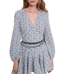 Maje Vestido Mini Con Manga Larga De Flores Mujer -GlamModa Ventas 43366475 x3